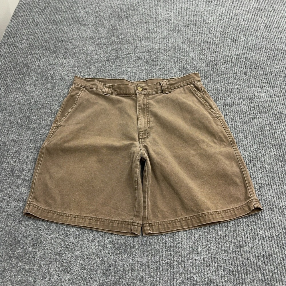 LL Bean Shorts Mens 36 Brown Cotton Canvas Outdoor Utility Casual Hiking